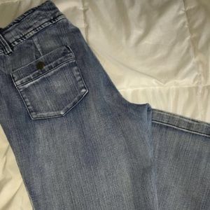 Blue white washed jeans